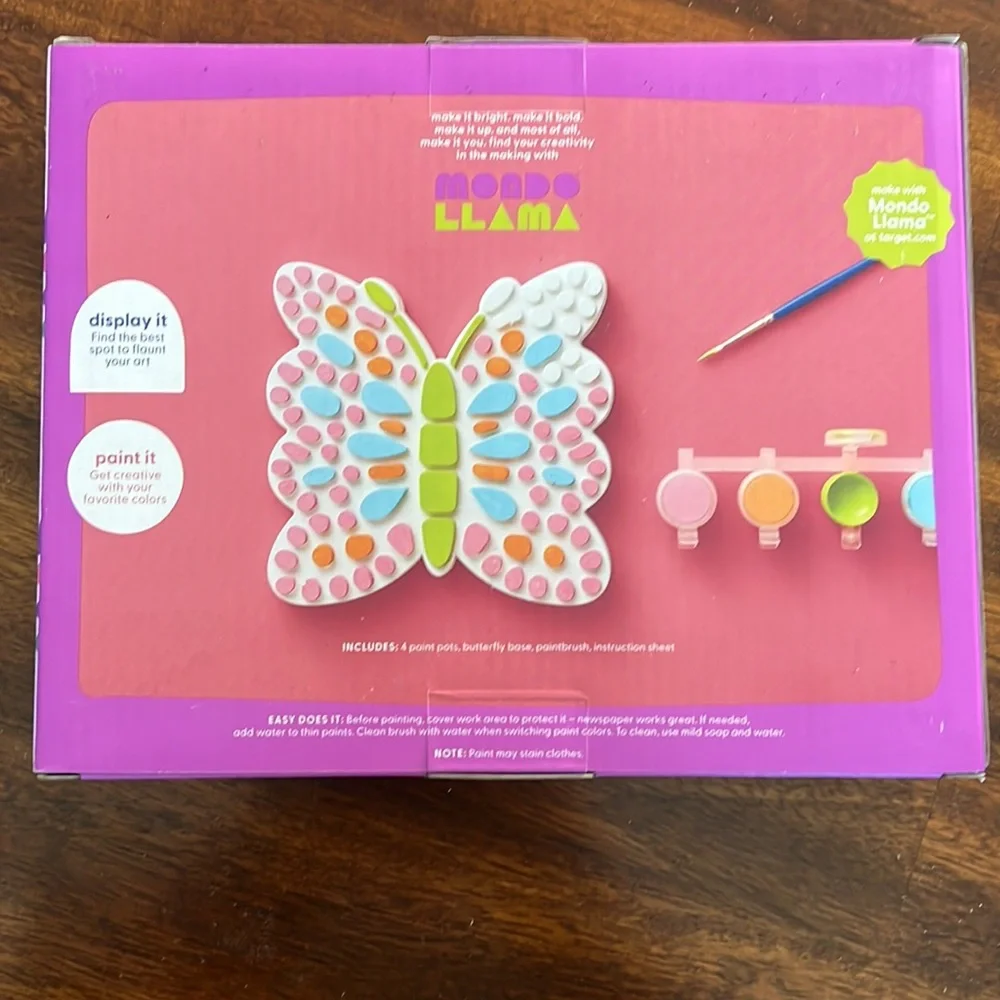 Mondo Llama - paint your own stone butterfly kit 
Paints and brush included - Picture 2 of 2